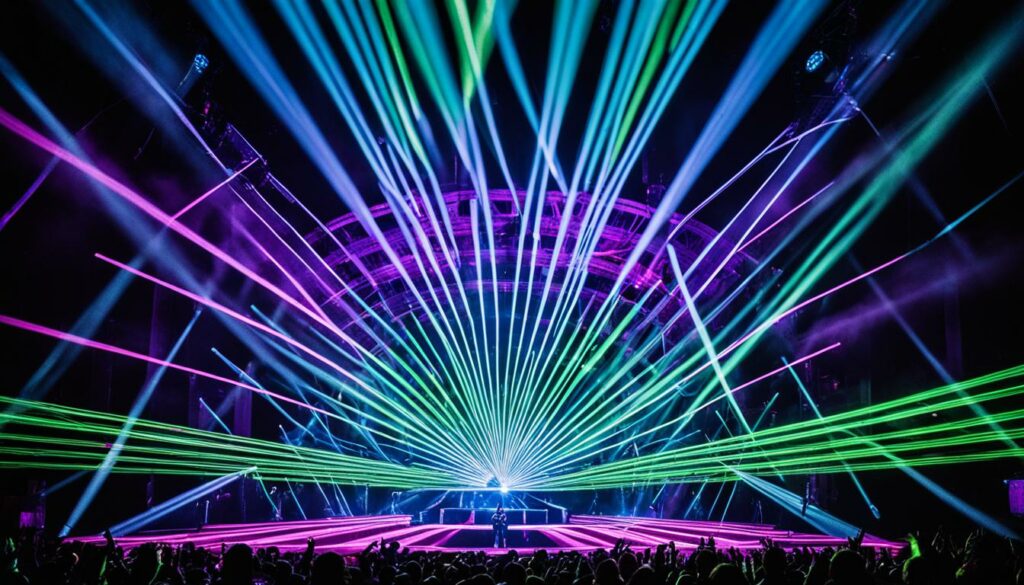lumières laser de scène